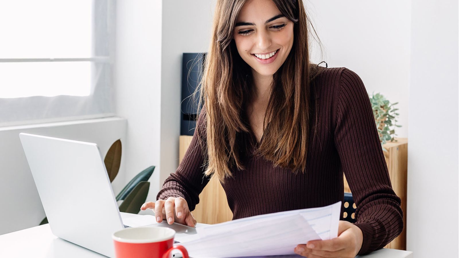 business woman on laptop